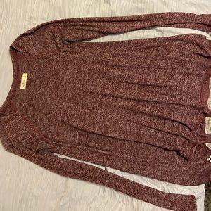 Flowy Maroon Hollister long sleeve
